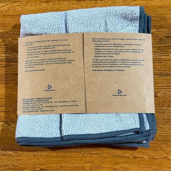 Norwex Face and Body Cloths Set of 3 NWT - Picture 2 of 8